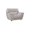 American Eagle Furniture EK099 Light Gray Color with Italian Leather Chair and Wooden Legs view 3