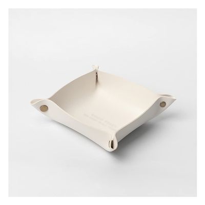 Decorative Trays for Coffee Table, Catchall Bowl Entryway, Leather Tray Organizer Practical Storage Box for Wallets Watches Keys Coins Cell Phones and Office Equipment