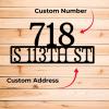 Address Personalized Steel Wall Sign Metal Art White / 15" view 2