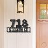 Address Personalized Steel Wall Sign Metal Art White / 15" view 3