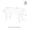 Glitzhome White Faux Fur Ottoman Bench, Modern Ottoman Footrest Stool Vanity Stool with Acrylic Legs Accent Bench for Entryway Living Room Bedroom, 24" L view 2