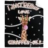 ARTBLANKET Just A Girl Who Loves Giraffe Blanket for Fall Winter Spring All Season Warm Fuzzy 120x90 in for Oversized Microplush Lightweight Thermal Fleece Summer Autumn Blankets for Couch Bed Sofa view 1