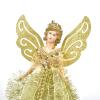 Christmas Tree Pendant Doll, Angel Christmas Tree Topper Pendant Tree Hanging Ornaments Crafts with Silver Wing for Christmas Decorations Tree Ornament view 4