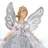 Naysku Christmas Tree Pendant Doll, Angel Tree Topper, Silver Wing, Christmas Decoration view 2