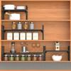 iPEGTOP Expandable Cabinet Storage Shelf Organizer Rack, Heavy Duty Cupboard Stand Spice Rack Adjustable Height Pantry Garage Shelf Space Riser for Counter Kitchen Organization, Black, 1 Pack view 4