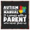 Autism Comes With A Parent Tin Sign Autism Warning Metal Sign Autism Awareness Family Child Farmhouse Wall Art Sign Rustic Home Decor For Door Garden Porch Bedroom Christmas Birthday Gift 12 Inch view 1
