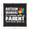 Autism Comes With A Parent Tin Sign Autism Warning Metal Sign Autism Awareness Family Child Farmhouse Wall Art Sign Rustic Home Decor For Door Garden Porch Bedroom Christmas Birthday Gift 12 Inch view 2