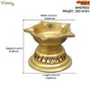 KALARAMBH Brass Small Diya for Festival Home Office Temple Mandir Pooja Puja Room | Yellow  2.6 x 2.6 x 2.1 Inch (L x W x H) view 2