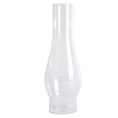 Clear Glass Lamp Chimney, Replacement Hurricane Globe Measures 2 5/8 Inch Diameter Base x 10 Inches High for Oil or Kerosene Lanterns