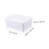 FOMIYES 2pcs Fruit Vegetable Washing Basket Bowl Kitchen Strainer Colander Refrigerator Food Storage Container Bin Fridge Organizer Box with Lid view 2