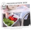 FOMIYES 2pcs Fruit Vegetable Washing Basket Bowl Kitchen Strainer Colander Refrigerator Food Storage Container Bin Fridge Organizer Box with Lid view 3