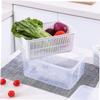 FOMIYES 2pcs Fruit Vegetable Washing Basket Bowl Kitchen Strainer Colander Refrigerator Food Storage Container Bin Fridge Organizer Box with Lid view 4