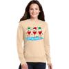 Christmas Wine Glass Funny Xmas Santa Hats Women Sweatshirt view 2
