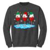 Christmas Wine Glass Funny Xmas Santa Hats Women Sweatshirt view 1