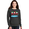 Christmas Wine Glass Funny Xmas Santa Hats Women Sweatshirt view 2