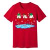 Christmas Wine Glass Funny Xmas Santa Hats Women T-Shirt view 1