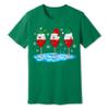 Christmas Wine Glass Funny Xmas Santa Hats Women T-Shirt view 1