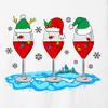 Christmas Wine Glass Funny Xmas Santa Hats Women T-Shirt view 3