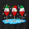 Christmas Wine Glass Funny Xmas Santa Hats Women Sweatshirt view 3