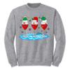 Christmas Wine Glass Funny Xmas Santa Hats Women Sweatshirt view 1