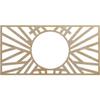 Ekena Millwork 34"W x 17"H x 12 5/8"ID x 3/8"T Hoover Wood Fretwork Pierced Ceiling Medallion, Hickory view 1