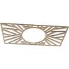 Ekena Millwork 34"W x 17"H x 12 5/8"ID x 3/8"T Hoover Wood Fretwork Pierced Ceiling Medallion, Hickory view 2