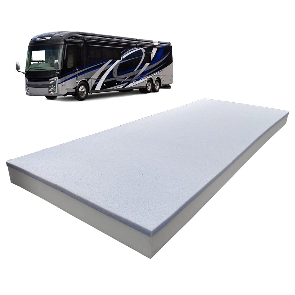 Foamma 2" x 28" x 72" Gel Memory Foam RV Bunk Mattress Replacement, Medium Firm, Pressure Relieving, Cooling Premium Comfort, USA Made, No Cover