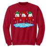 Christmas Wine Glass Funny Xmas Santa Hats Women Sweatshirt view 1
