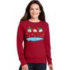 Christmas Wine Glass Funny Xmas Santa Hats Women Sweatshirt view 2