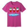 Christmas Wine Glass Funny Xmas Santa Hats Women T-Shirt view 1