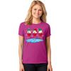 Christmas Wine Glass Funny Xmas Santa Hats Women T-Shirt view 2