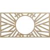Ekena Millwork 16"W x 8"H x 5 7/8"ID x 1/4"T Hoover Wood Fretwork Pierced Ceiling Medallion, Hickory view 1