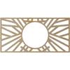 Ekena Millwork 16"W x 8"H x 5 7/8"ID x 1/4"T Hoover Wood Fretwork Pierced Ceiling Medallion, Hickory view 4