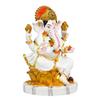 Marble Dust Combo of 2 Goddess Lakshmi Ganesha Saraswati God Ganpati Idol Home Decor Showpiece -23 cm (White Gold) view 4