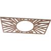 Ekena Millwork 34"W x 17"H x 12 5/8"ID x 3/8"T Hoover Wood Fretwork Pierced Ceiling Medallion, Walnut view 2