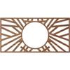 Ekena Millwork 34"W x 17"H x 12 5/8"ID x 3/8"T Hoover Wood Fretwork Pierced Ceiling Medallion, Walnut view 4