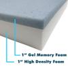 Foamma 2" x 34" x 75" Gel Memory Foam RV Bunk Mattress Replacement, Medium Firm, Pressure Relieving, Cooling Premium Comfort, USA Made, No Cover view 3
