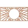 Ekena Millwork 18"W x 9"H x 6 5/8"ID x 3/8"T Hoover Wood Fretwork Pierced Ceiling Medallion, Cherry view 4