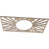 Ekena Millwork 32"W x 16"H x 11 7/8"ID x 1/4"T Hoover Wood Fretwork Pierced Ceiling Medallion, Birch view 2