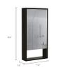 FM FURNITURE Modesto Medicine Cabinet, with an Open Shelf and A Mirrored Cabinet with Two Interior Shelves, Black Wengue Color. for Bathroom view 3