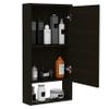 FM FURNITURE Modesto Medicine Cabinet, with an Open Shelf and A Mirrored Cabinet with Two Interior Shelves, Black Wengue Color. for Bathroom view 4