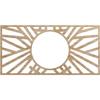 Ekena Millwork 32"W x 16"H x 11 7/8"ID x 1/4"T Hoover Wood Fretwork Pierced Ceiling Medallion, Red Oak view 1