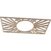 Ekena Millwork 32"W x 16"H x 11 7/8"ID x 1/4"T Hoover Wood Fretwork Pierced Ceiling Medallion, Red Oak view 2