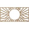 Ekena Millwork 32"W x 16"H x 11 7/8"ID x 1/4"T Hoover Wood Fretwork Pierced Ceiling Medallion, Red Oak view 4