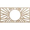 Ekena Millwork 20"W x 10"H x 7 3/8"ID x 3/8"T Hoover Wood Fretwork Pierced Ceiling Medallion, Red Oak view 1
