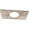 Ekena Millwork 20"W x 10"H x 7 3/8"ID x 3/8"T Hoover Wood Fretwork Pierced Ceiling Medallion, Red Oak view 2