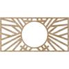 Ekena Millwork 20"W x 10"H x 7 3/8"ID x 3/8"T Hoover Wood Fretwork Pierced Ceiling Medallion, Red Oak view 4
