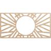 Ekena Millwork 20"W x 10"H x 7 3/8"ID x 1/4"T Hoover Wood Fretwork Pierced Ceiling Medallion, Alder view 1