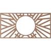 Ekena Millwork 38"W x 19"H x 14 1/4"ID x 3/8"T Hoover Wood Fretwork Pierced Ceiling Medallion, Wood (Paint Grade) view 4