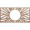 Ekena Millwork 30"W x 15"H x 11 1/8"ID x 3/8"T Hoover Wood Fretwork Pierced Ceiling Medallion, Walnut view 1